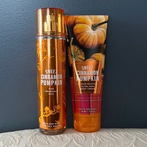 Bath & Body Works Sweet Cinnamon Pumpkin Lotion and Body Mist